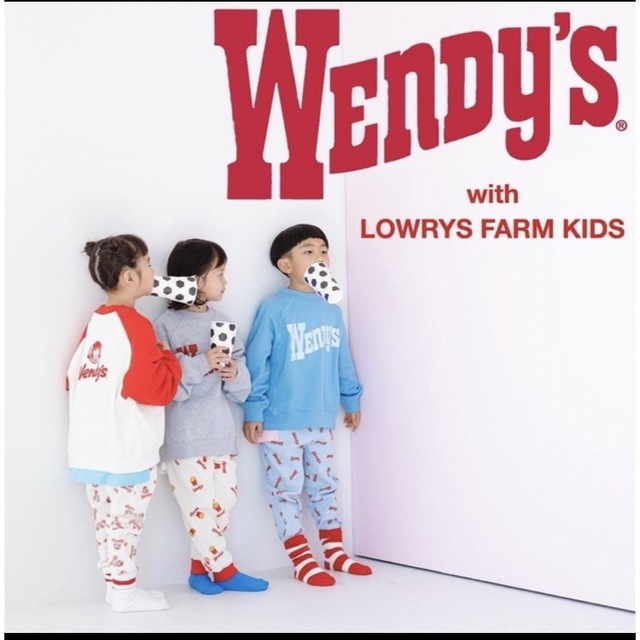 LEPSIM LOWRYS FARM(レプシィムローリーズファーム)のローリーズファーム　キッズ　人気完売品　WENDY'S コラボ　スウェット キッズ/ベビー/マタニティのキッズ服女の子用(90cm~)(Tシャツ/カットソー)の商品写真