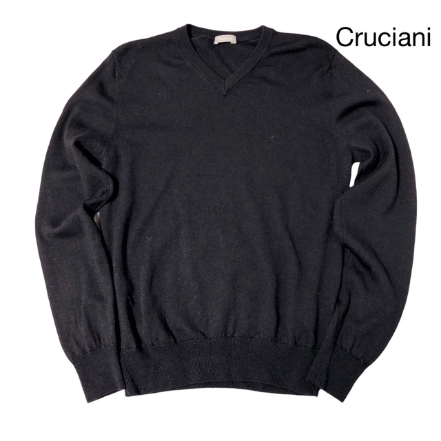 最大65%OFFクーポン Cruciani クルチアーニ Vネックニット ブラック ...