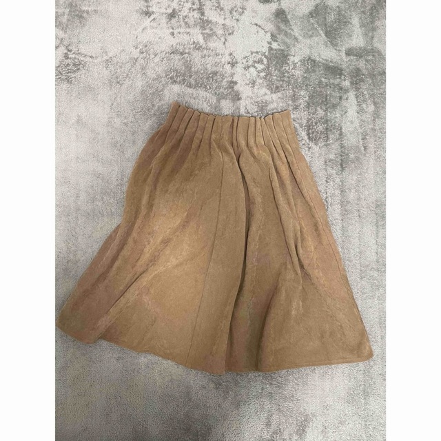 ベージュ♡スエード膝丈スカート レディースのスカート(ひざ丈スカート)の商品写真