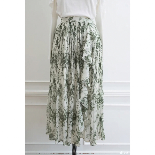 Pleated Chiffon Long Skirt - ロングスカート