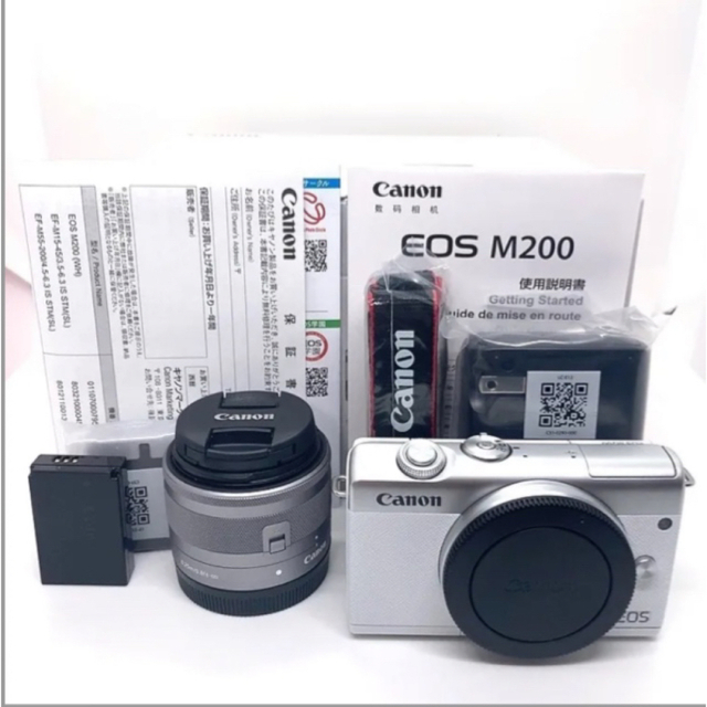 Canon(キヤノン)の展示品　Canon キヤノン EOS M200 レンズキット スマホ/家電/カメラのカメラ(ミラーレス一眼)の商品写真