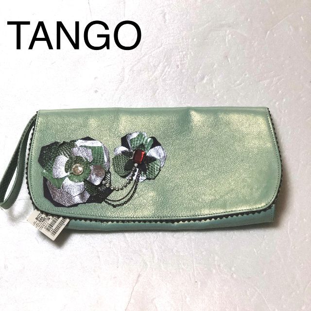 TANGO レザークラッチバッグ 未使用/タンゴ ハンドメイド 装飾 ビジュー | フリマアプリ ラクマ
