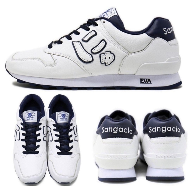 New Balance - サンガッチョ via SANGACIO ホワイト ネイビーの New Balance - サンガッチョ via SANGACIO ホワイト ネイビーの