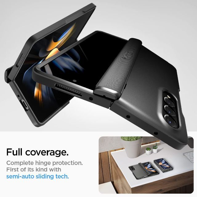 Spigen Galaxy Z Fold 4 5gケース 全面保護 フルカバー