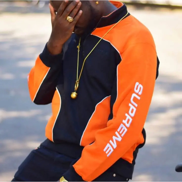Supreme - 新品 Supreme Speedway Sweatshirt M 黒 オレンジの通販 by