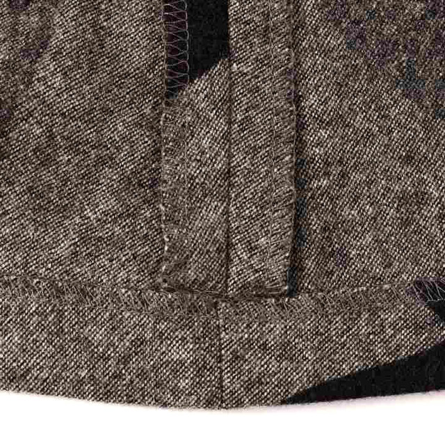 UNITED ARROWS(ユナイテッドアローズ)のユナイテッドアローズ 台形スカート リーフ柄 ひざ下丈 日本製 ウール混 裏地あり ストレッチ レディース 38サイズ グレー UNITED ARROWS レディースのスカート(その他)の商品写真