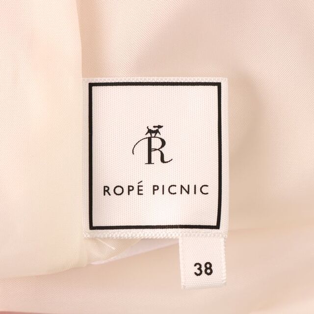 Rope' Picnic(ロペピクニック)のロペピクニック フレアスカート 花柄 タック ひざ下丈 裏地あり レディース 38サイズ レッド ROPE PICNIC レディースのスカート(その他)の商品写真