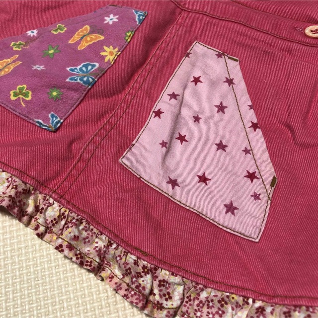 HIROMICHI NAKANO(ヒロミチナカノ)のヒロミチナカノ　ピンク　ジャンパースカート　90 キッズ/ベビー/マタニティのキッズ服女の子用(90cm~)(ワンピース)の商品写真