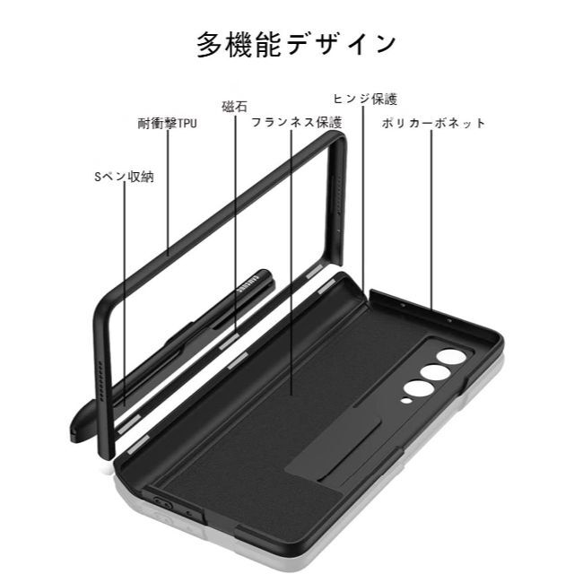 Galaxy Z Fold3 ケース 純正 ヒンジ 保護 人気 Galaxy Z