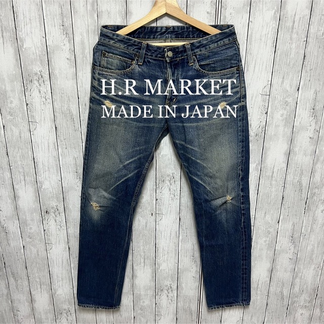 HOLLYWOOD RANCH MARKET(ハリウッドランチマーケット)のH.R MARKET  HP405 ユーズドダメージ加工セルビッチデニム！  メンズのパンツ(デニム/ジーンズ)の商品写真