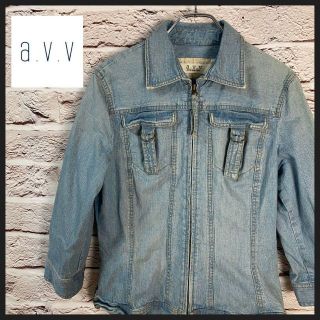 アーヴェヴェ(a.v.v)のa.v.v. デニムジャケット　Gジャン メンズ　レディース[ 42 ](Gジャン/デニムジャケット)