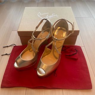 クリスチャンルブタン(Christian Louboutin)の新品未使用　クリスチャンルブタン　ハイヒールサンダルパンプスオープントゥ　38(ハイヒール/パンプス)