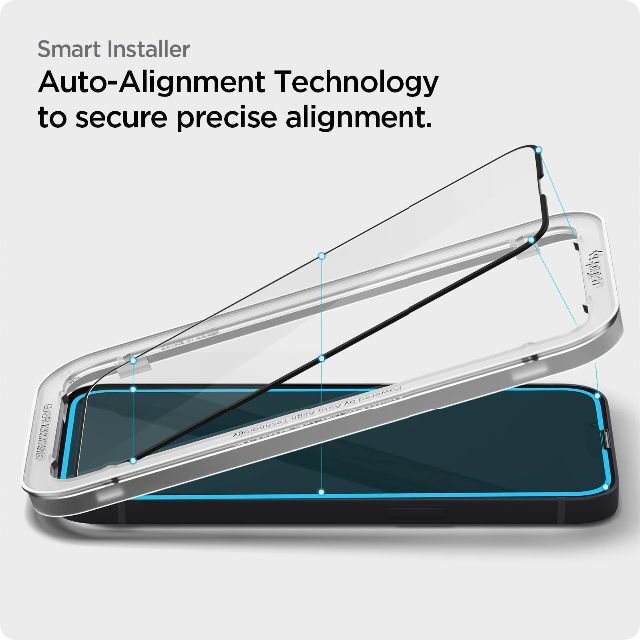 Spigen AlignMaster 全面保護 ガラスフィルム iPhone 1 2
