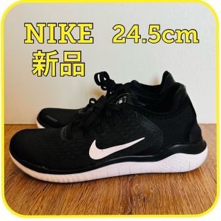 ナイキ(NIKE)の【新品未使用】ナイキスニーカー 24.5cm レディース 黒 ブラック(スニーカー)