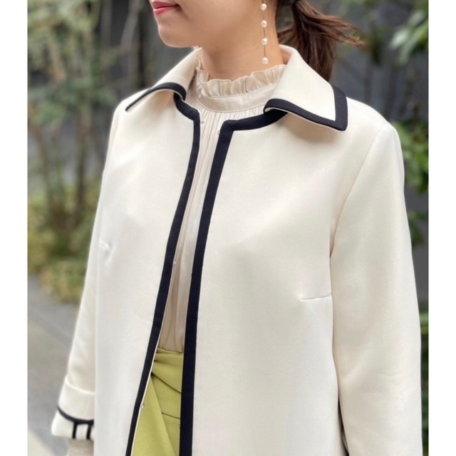新品】TIARA ティアラ バイカラーノーカラーコート www.marsal.pt