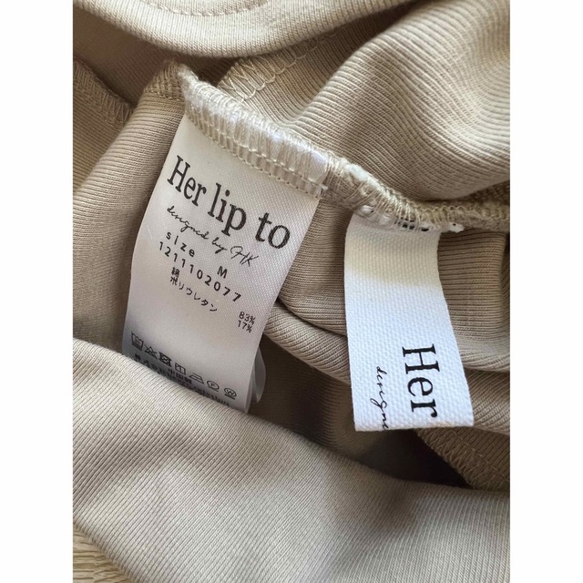 Her lip to(ハーリップトゥ)のAsymmetric Cotton-blend Jersey Top  レディースのトップス(カットソー(長袖/七分))の商品写真