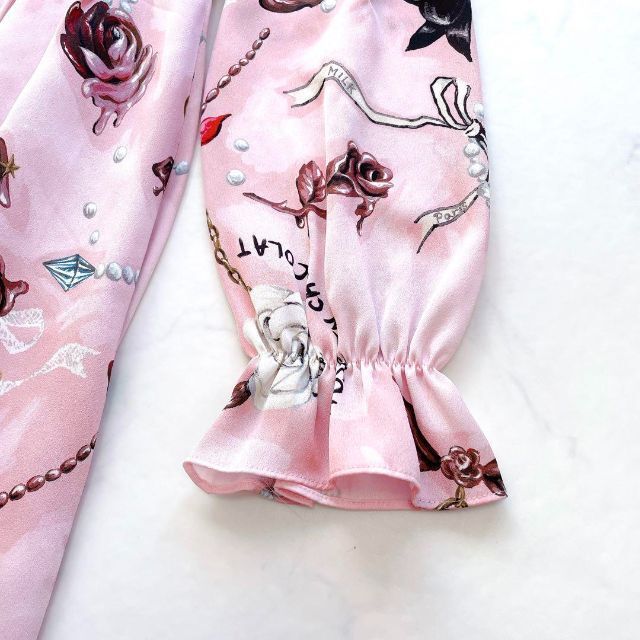 【極美品】MILK ロングワンピース ショコラローズ プリンセス フリル M相当