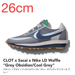 ナイキ(NIKE)の【26cm】CLOT x Sacai x Nike LD Waffle Grey(スニーカー)