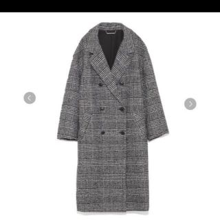 新品 22AW ヘリンボーン柄ストラップダブルコート-