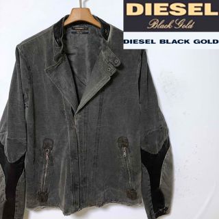 ディーゼルブラックゴールド(DIESEL BLACK GOLD)のかねだ様専用！　ディーゼルブラックゴールド セミダブルライダース定価9万(ライダースジャケット)