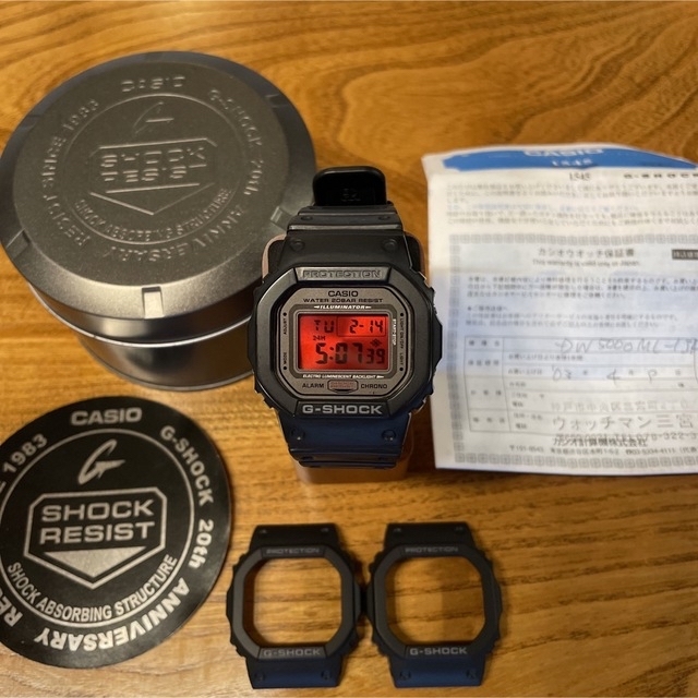 【美品】カシオ G-SHOCK DW-5000ML-1JF 20周年記念モデル