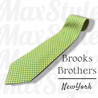 ブルックスブラザース(Brooks Brothers)の【ブルックスブラザーズ】ネクタイ　アメリカ製　シルク　ドット　水玉　グリーン(ネクタイ)