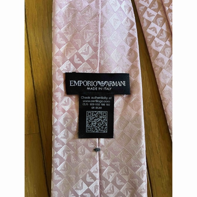 Emporio Armani(エンポリオアルマーニ)のエンポリオアルマーニ　ネクタイ　ピンク メンズのファッション小物(ネクタイ)の商品写真