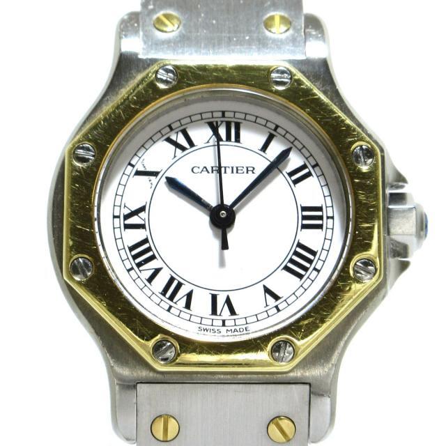 Cartier - カルティエ 腕時計 サントスオクタゴン 白