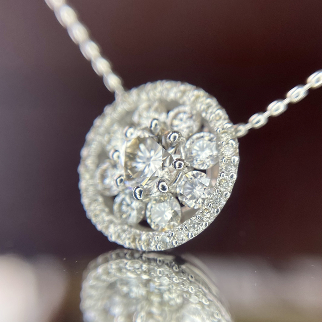 天然 ダイヤモンド 計0.822ct L-SI1-Good PT900/850-