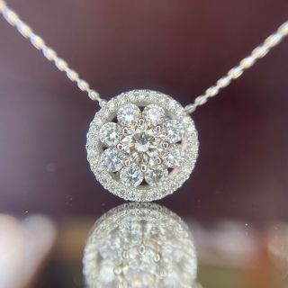 天然 ダイヤモンド 計0.822ct L-SI1-Good PT900/850-