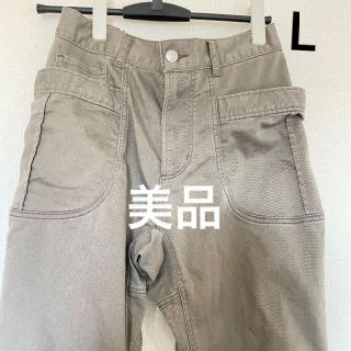 値下げ 美品 ビックポケット カーゴパンツ Lサイズ カーキ(ワークパンツ/カーゴパンツ)