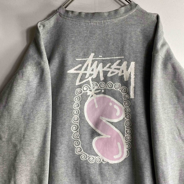 00's old stussy オーバーサイズ トレーナー グレー 厚手 XL