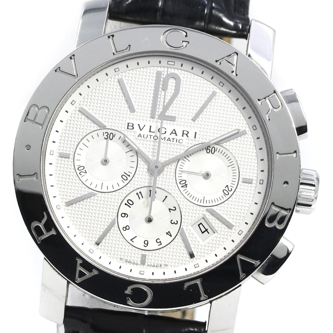 ベルト訳あり☆ 【BVLGARI】ブルガリ ブルガリブルガリ クロノグラフ BB42SLCH 自動巻き メンズ_735003【ev10】