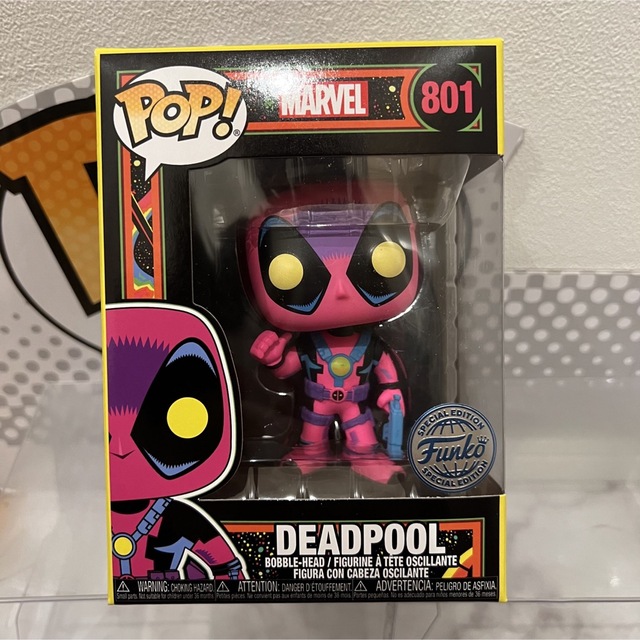 MARVEL - レアFUNKO POP! マーベル デッドプール ブラックライト限定の