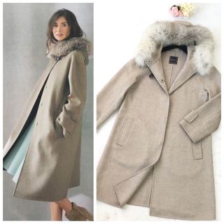 美品　FOXEY フォクシー　チンチラ　カシミヤウール　中綿　ベスト