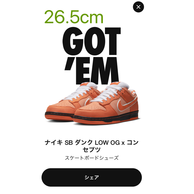 NIKE(ナイキ)のConcepts Nike SB Dunk Low Orange Lobster メンズの靴/シューズ(スニーカー)の商品写真