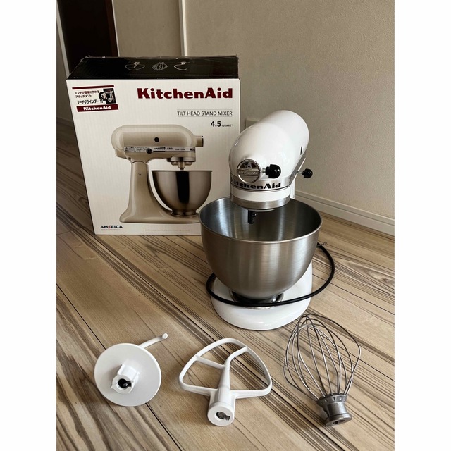 キッチンエイド KitchenAid スタンドミキサー 9KSM95WH 少し豊富な