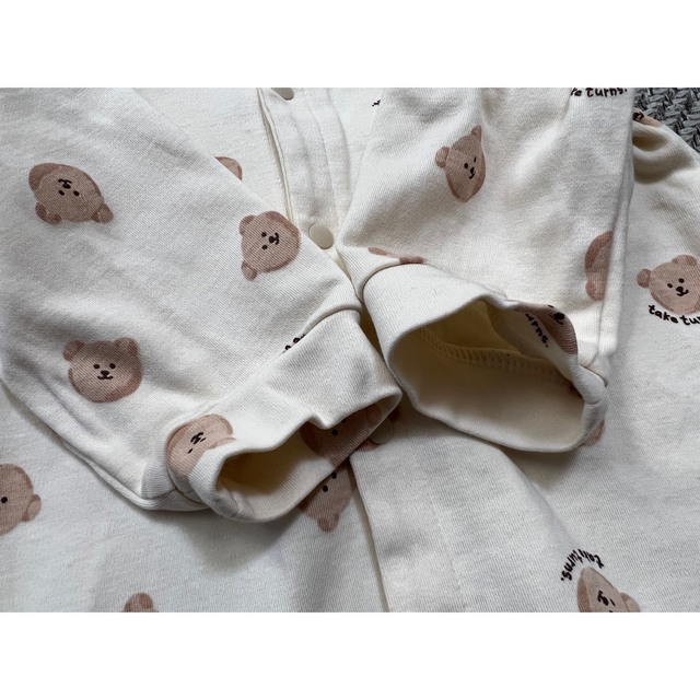 アカチャンホンポ(アカチャンホンポ)のクマ耳ロンパース size 80 キッズ/ベビー/マタニティのベビー服(~85cm)(ロンパース)の商品写真