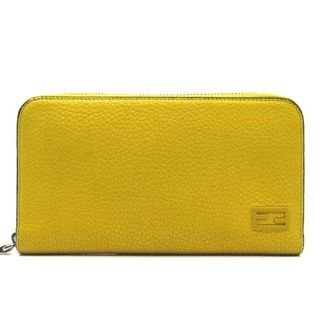 フェンディ(FENDI)のフェンディ ラウンドファスナー 長財布 イエロー 2021AW 7M0210(長財布)