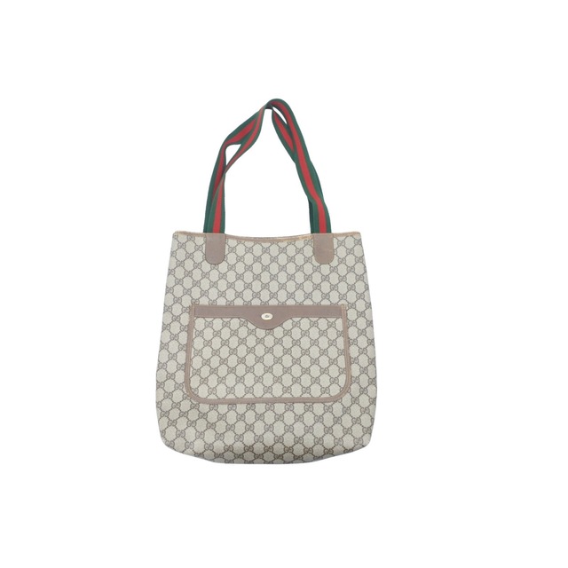 GUCCI グッチ シェリーライン GGロゴ トートバッグ ベージュ オールド