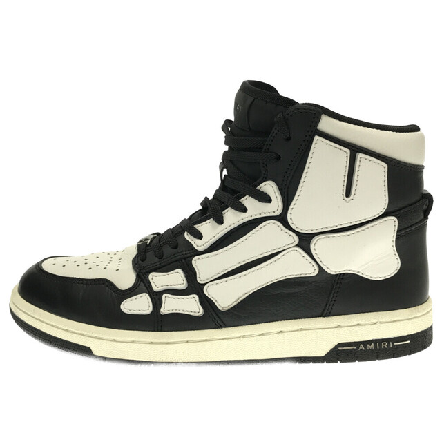 AMIRI アミリ 22SS SKEL TOP HI PS22MFS002 ボーン レザー ハイカットスニーカー ホワイト/ブラック