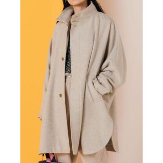 ユナイテッドアローズ(UNITED ARROWS)の★TV衣装★　CITEN　スタンドカラーポンチョ　ナチュラル(ロングコート)