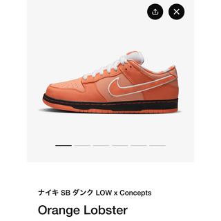 ナイキ(NIKE)のNIKESB DUNK LOW × Concepts OrangeLobster(スニーカー)