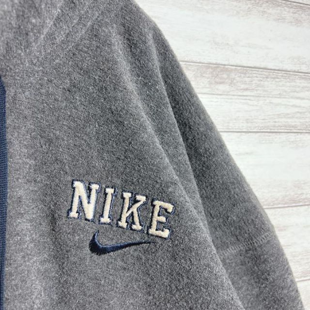 【入手困難!!】ナイキ ✈︎刺繍ロゴ 白タグ フリース ゆるだぼ ボア 重ね着L9638nike