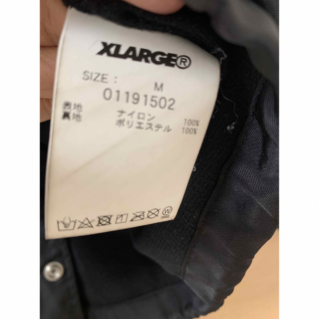 XLARGE(エクストララージ)の専用　美品 X-LARGE エクストララージ コーチジャケット ナイロン M 黒 メンズのジャケット/アウター(ナイロンジャケット)の商品写真