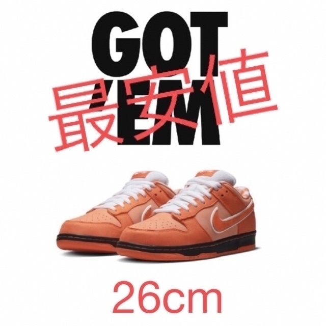 ナイキSBダンクLOW x Concepts Orange Lobster 26