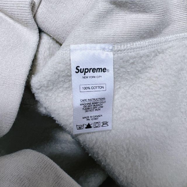 ~Supreme~ ホワイトパーカー肉厚 L 裏起毛　シュプリームパーカー