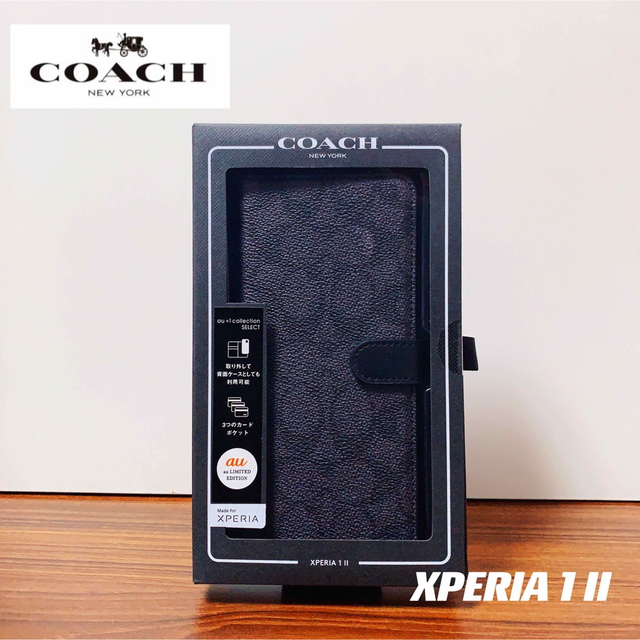 新品未使用】Xperia II用COACH（R）ブックタイプケース