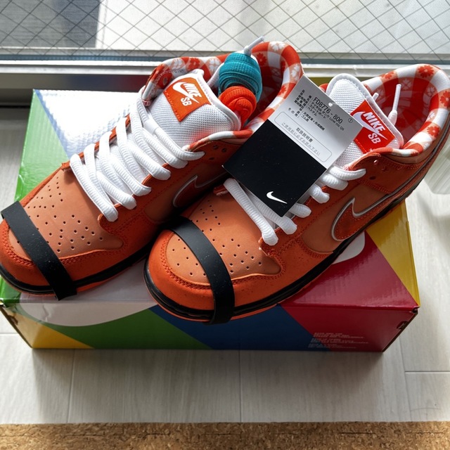 dunknike×concepts dunk low qs orange lobster