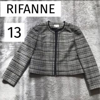 ソワール(SOIR)の【大きいサイズ】RIFANNE ノーカラージャケット ブラック系 フォーマル13(ノーカラージャケット)